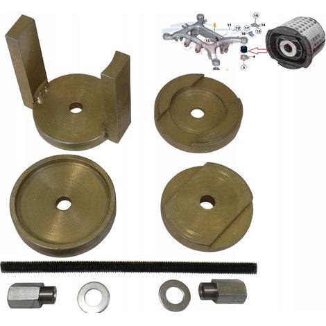 Extracteur de silentblocs d'essieu arrière BMW F01 F02 F03 F04 F06 F07 F10 F11 F12 F13