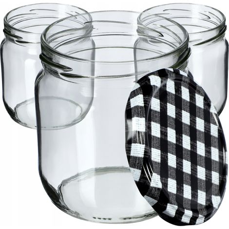 KADAX 48x Einmachgläser 425 ml, Glas, für Einmachgläser, Gurken, Honig, Kapseln, Fi82