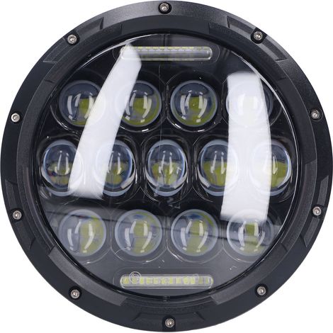 Phare LED Moto 7 pouces 12V 6000K 3000LM Étanche Optique Universel pour Jeep Wrangler (1/5)