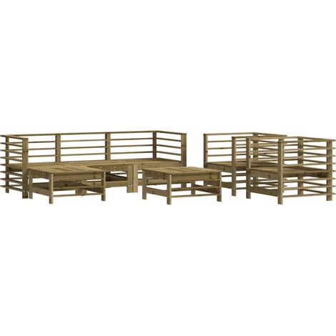 Maison Exclusive - Set Salotto da Giardino 7 pz in Legno Impregnato di Pino (1/5)