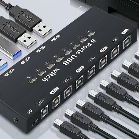 8-in-4-out USB-KVM-Switch USB KVM-Switcher-- (1/5)