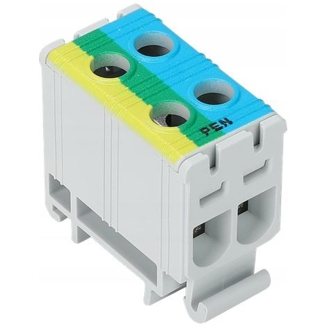 CONECTOR DE BARRAS AZUL-VERDE-AMARILLO 2 x 1,5 -16 mm² 85 A TRACON FLEAL-16/2KZS (1/3)