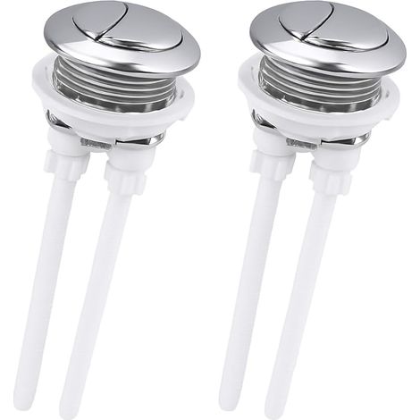 2PCS Boutons de Chasse d'eau de Remplacement 38mm, Double Poussoir Haute Pression Remplacement Réservoir Toilette Accessoire, Économique Durable Facile à Installer (1/5)