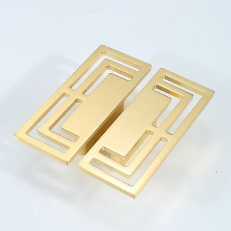 Drawer handles, elegant gold copper cabinet handles, modern Chinese patterns, double hole, handle(2pcs) (1/5)