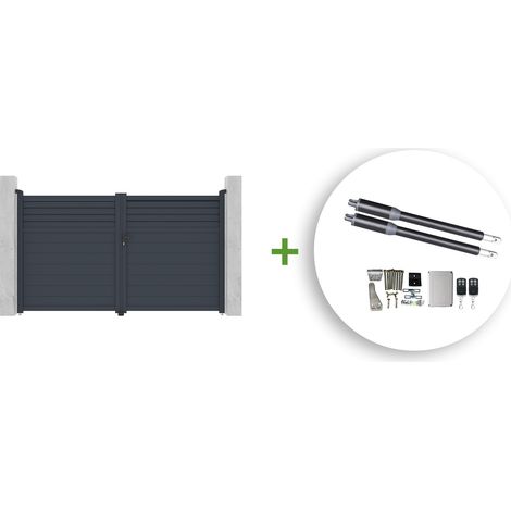 Portail battant électrique CARPATIA 300x180cm + Motorisation RANGER B150 (1/5)