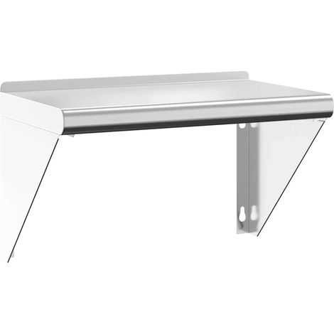 Wandregal 50x30x31 cm silber Edelstahl