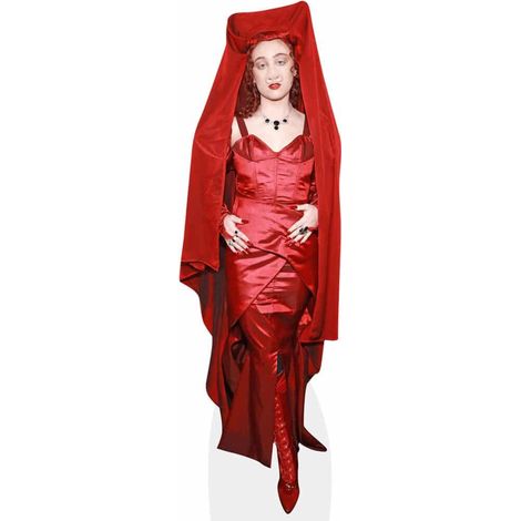 Figurine en Carton Chappell Roan robe rouge et nez de cochon - taille réelle (1/4)