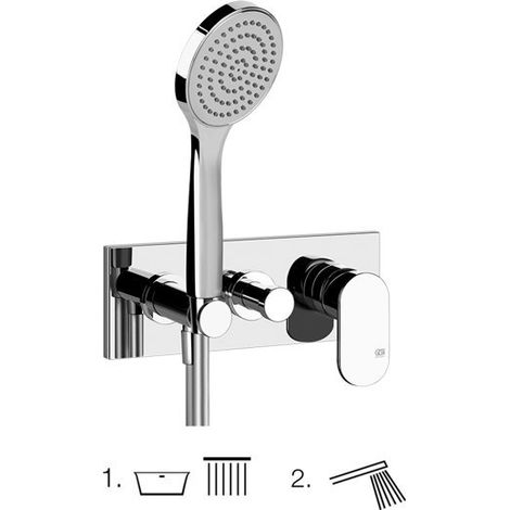 Gessi Emporio Via Bagutta kit prêt à poser pour mitigeur