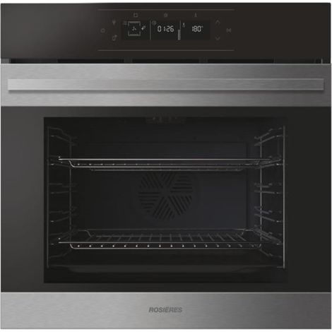 Forno pirolitico da incasso 78L 60cm, acciaio inox/nero - RO6H5G3YTX - Rosieres
