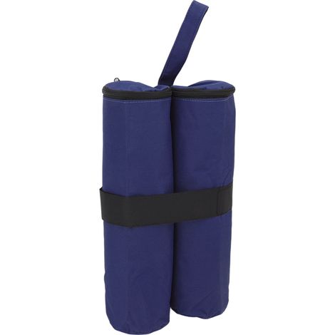 Sac de lestage pour tente avec fermeture auto-agrippante - Sac de lestage fixe pour tentes, auvents et parasols - Bleu marine