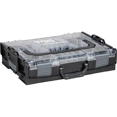 TBS France L-BOXX® 102 Couvercle transparent, noir/gris, vide (1/4)