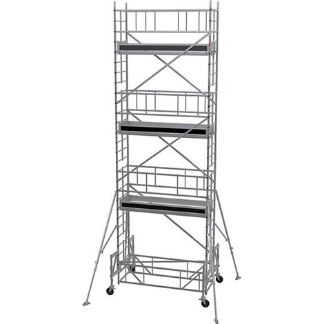 Echafaudage roulant alu - Hauteur de travail max 9.30m - IPP-0724T