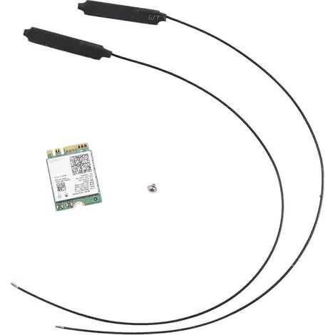 Carte réseau sans fil Wi-Fi 6 double bande 2,4 Gbit/s AX200NGW 802.11ax/ac - MIMO 2x2 Wi-Fi AX200 NGFF M.2 Bluetooth 5.0 + antenne (1/5)