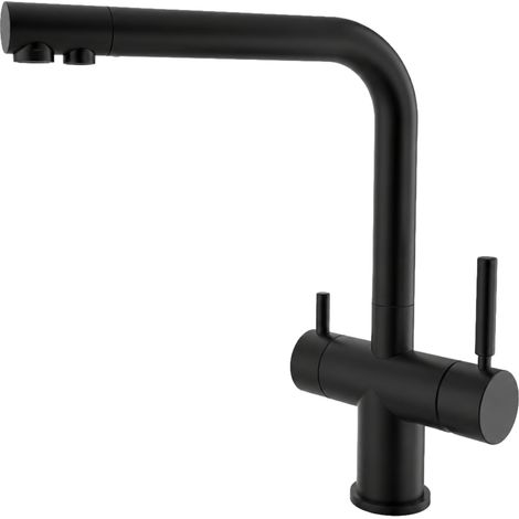 Shurity 524 Rubinetto da cucina 5 vie Acciaio Inox Nero Opaco (1/2)