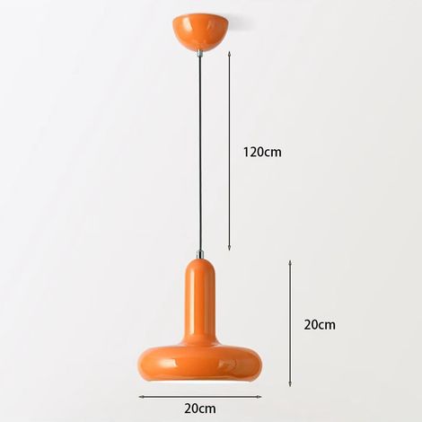 Suspension Luminaire Moderne E27 Lustre Plafonnier Industriel,Lustre Chambre,Orange (1/5)