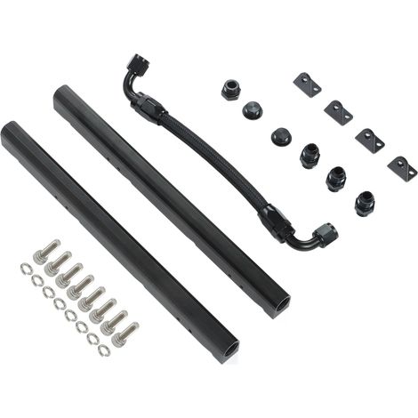 Kit de rampes d'injection à haut débit - Rampes d'injection EFI en aluminium usiné noir, ports 8AN, performances stables pour moteurs LS1 et LS6 (1/5)