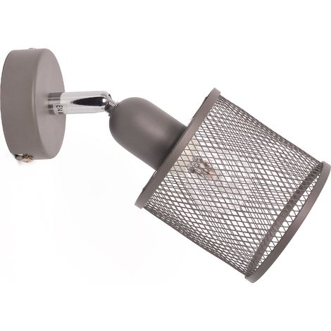 Spot orientable en métal gris E14 compatible LED (1/3)
