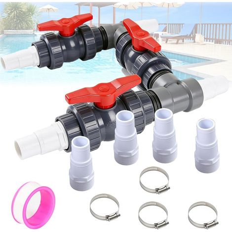 Pool Bypass Set Ø 50mm für Wärmepumpe mit 32/38mm Schläuchen