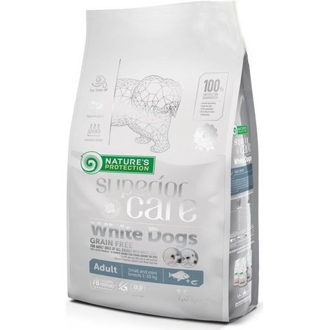 Natures Protection Dog Superior Care White Coat Adult Mini al Pesce Bianco - Sacco 1,5 Kg - (1/2)