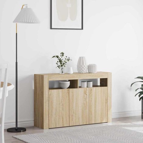 Sideboard Sonoma oak 116 x 30 x 75 cm Engineered wood vidaXL