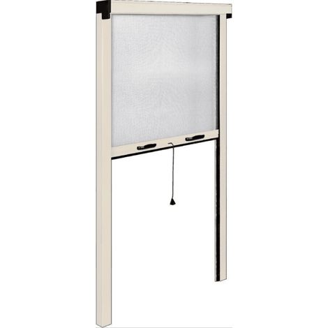 ZANZARIERA RULLO AVVOLGIBILE FINESTRA 80x170 RIDUCIBILE IN ALLUMINIO AVORIO 0910 (1/2)