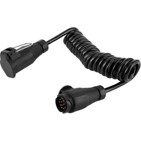 Câble adaptateur 13 broches à 13 broches, rallonge de prise de remorque, cordon à ressort pour voiture, caravane, camping-car (1/5)
