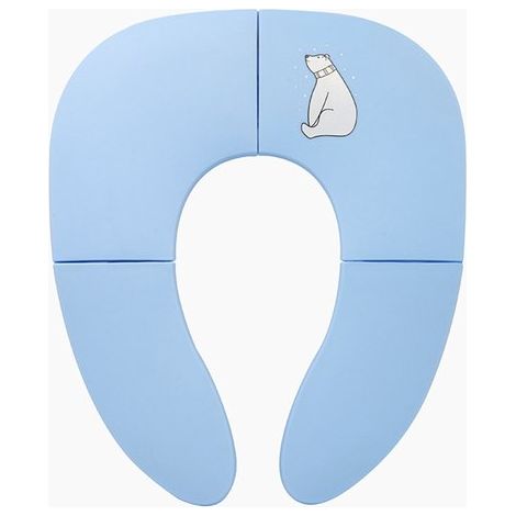 Faltbarer Kinder-Toilettensitz,Tragbarer Kinder-Toilettensitz,Toilettensitz für Kleinkinder,Stoßdämpfender Toilettensitz,29 x 34,5 cm,Blau (1/5)