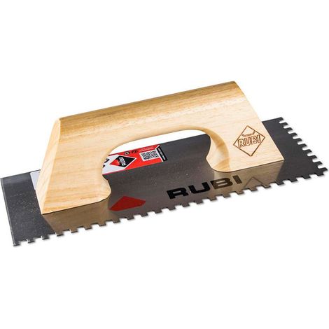 Stahlkamm 28cm (6x6) Holzgriff geschlossen 65982 rubi