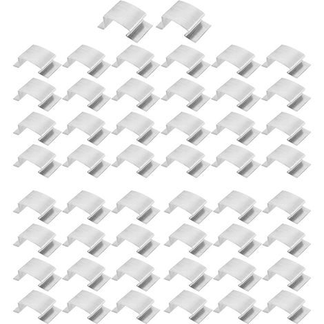 50Pcs Clips de Verre à Effet de Serre Clips de Vitrage de Serre en Acier Inoxydable 25 mm X 10 mm X 15 mm (1/5)
