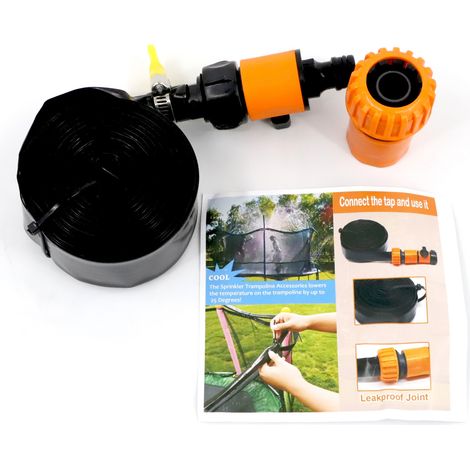 Trampoline Aqua Spray 12m pour Enfants, Accessoire de Jeu d'Eau Extérieur, Arroseur de Jardin pour Garçons et Filles, Amusement Estival dans le Jardin (1/5)