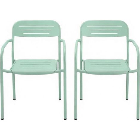 Ensemble de 2 chaises de jardin design, salon compact empilable, chaises extérieur modernes, mobilier terrasse minimaliste, lot de 2 fauteuils pliants pour patio. (1/5)