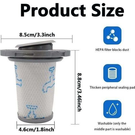 Kompatibler Filter für X-Force Flex 8.60 Staubsaugermodelle RH96xxx ZR009006 (Zubehör) (1/3)
