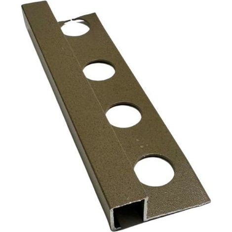 Profilo Quadro in Alluminio - Finitura Sabbia - Barra da 2,5 metri : Colore - Fango Scuro, Modello - 10 MM