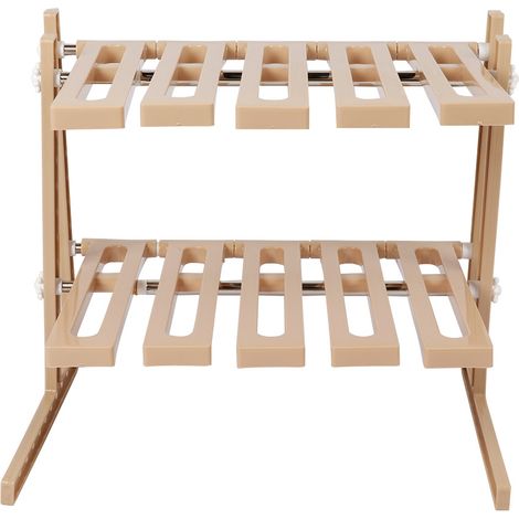 Organisateur Extensible Inox Pour Sous Évier - Rack Rangement Réglable Cuisine Salle De Bain - Structure Acier Inoxydable Et Pp - 1 Pièce (1/5)