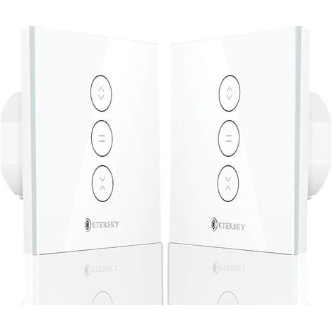 WLAN-fähiger Rollladenschalter, intelligenter Rollladen- und Jalousienschalter, Berührungsschalter mit LED-Abschaltfunktion und Timer – 4er-Pack (1/5)