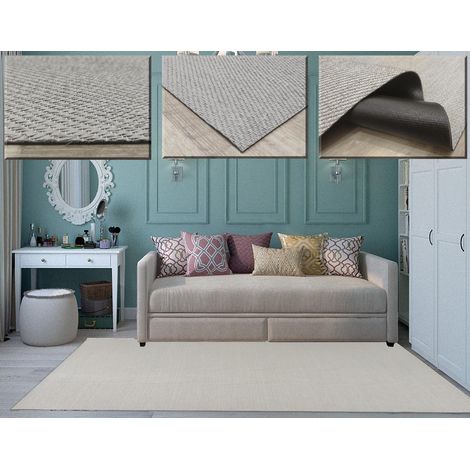 Tapis Vinyle Tressé pour Salon et Cuisine - Lavable, Extérieur, Couloir (1/5)
