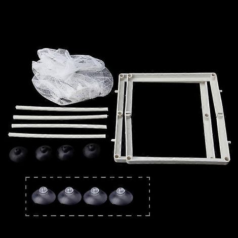 Aquarium filet d'éclosion boîte d'isolation reproduction poissons bac nurserie alevins boîte maille S (1/4)