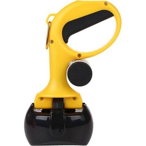 Paletta per escrementi di cane, paletta portatile per escrementi di cane per cani di taglia grande e piccola, pulitore per escrementi di cane con distributore di sacchetti (1/5)