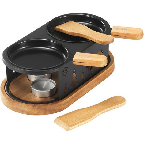 Table&Cook HHR-11 Servizio per Raclette nero per 2 persone