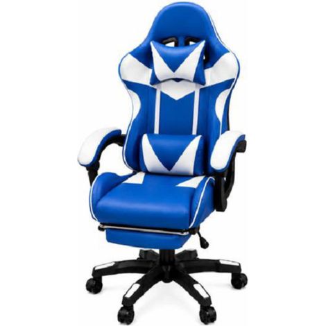 Ecoprice Sedia Gaming Similpelle ProPlayer Blu/Bianco