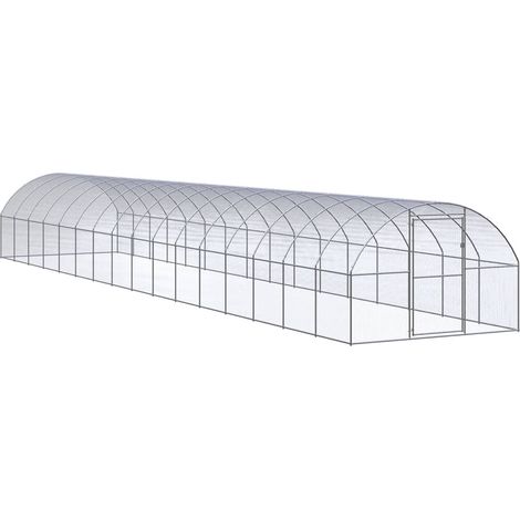 Outdoor-Hühnerstall 3x16x2 m Verzinkter Stahl