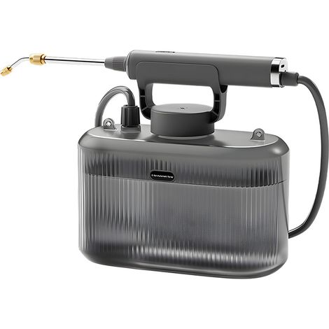 Pulverizador eléctrico de 5 litros con puerto USB tipo C, lanza telescópica y correa de transporte: potente pulverizador de jardín con depósito transparente y 2 lanzas de pulverización. (1/5)