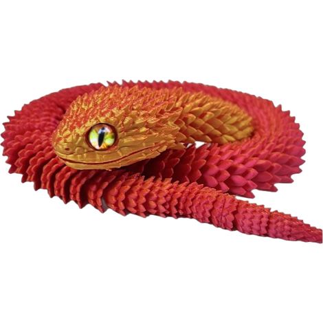 Serpent Articulé - Modèle Animal 3D Imprimé - Décor Bureau Maison - Jouet Éducatif pour Enfants - 60 cm - 1 Pièce (1/5)