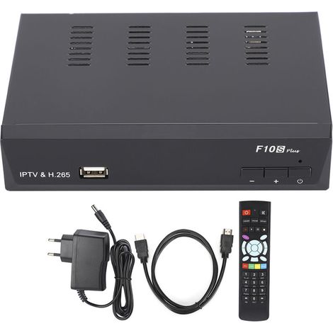 Décodeur IPTV iBRAVEBOX F10S PLUS H.265 avec DVB-S2, POWERVU, BISSKEY, 100-240V (UE) (1/5)
