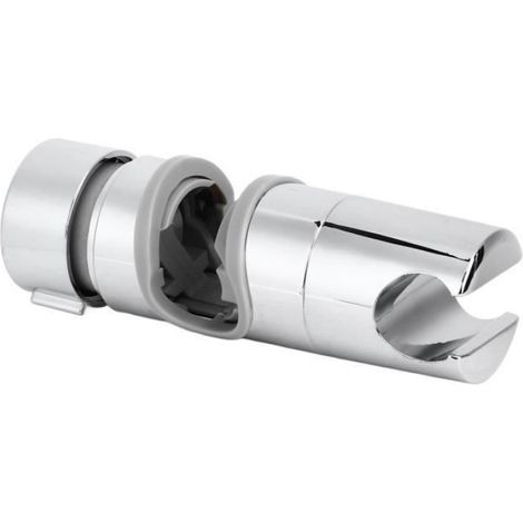 Support Pommeau Douche - Pour Barre Coulissante Rond 18-25 mm - Réglable Hauteur - Usage Salle De Bain - 1 Pièce (1/4)