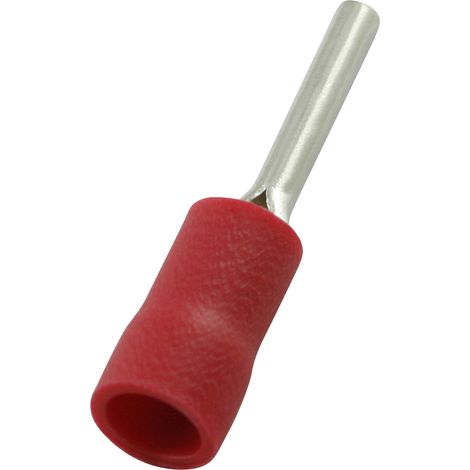 Connecteur à broches à sertir Isolé RS PRO, Dia. broche 1.9mm, Long. broche 12mm, Rouge 16AWG 1.5mm² 22AWG 0.5mm²
