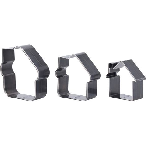 3pcs emporte-pièce cuir acier alliage forme maison 73 62 52mm outil de découpe couture cuir (1/5)