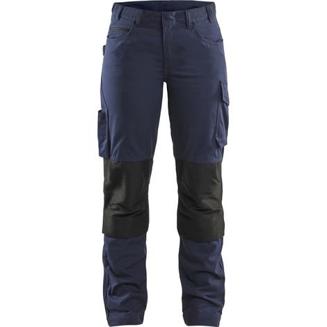 Pantalón de trabajo de mantenimiento stretch para mujer 7195 - Azul marino oscuro/Negro M - FR(42) - SE(C40) - Normas
