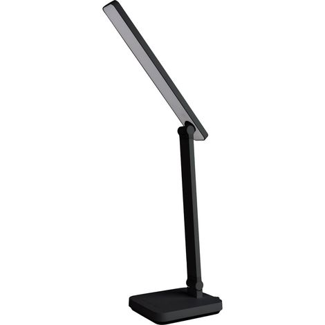 Lampe de table LED noire en métal et plastique, hauteur 38 cm, dimmable avec CCT - PANGIVO (1/5)