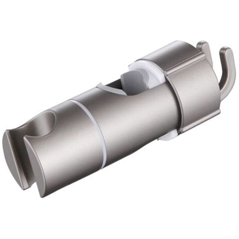 Supporto per soffione doccia, asta scorrevole 18-28 mm, supporto girevole a 360 gradi con 2 ganci, grigio (1/5)